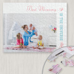 Best Mommy in the Universe - Custom Photo Jigsaw Puzzle<br><div class="desc">Personalize this simple and modern jigsaw puzzle for your mom (mommy, mama, mum etc). The template is set up ready for you to add your own photo and edit the sample wording if you wish. Sample text currently reads "Best Mommy in the universe". The design has a pretty and feminine...</div>