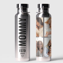 Best Mommy Silver Minimalist 4 Photo Collage