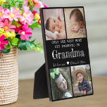Best Moms Get Promoted To Grandma 4 Photo Collage Plaque<br><div class="desc">Photo collage plaque with 'Only The Best Moms Get Promoted To Grandma ' typography  . Makes a perfect gift for your favorite grandmother for mother's day , grandparent's day , birthday. Personalize with we love you message and grandchildren names.</div>