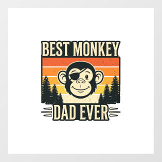 Best Monkey Dad Ever Vintage Monkey Father Shirt_1 Floor Decals