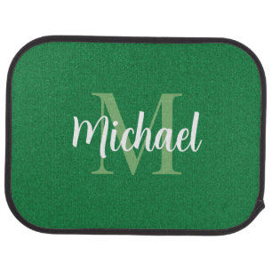 Best Monogram Elegant Template Grass Look Rear Car Floor Mat
