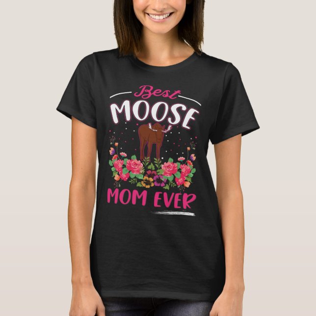 Best Moose Mom Ever Scandinavia Moose Antler 2 T-Shirt (Front)