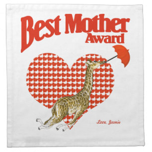 Best Mother Award Keepsake Cloth Napkin