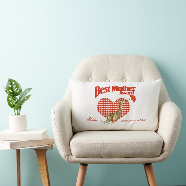 Best Mother Award Keepsake Lumbar Pillow (Chair)