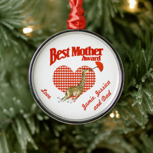 Best Mother Award Keepsake Metal Ornament