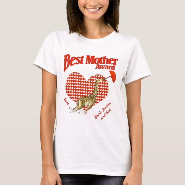 Best Mother Award Keepsake T-Shirt (Front)