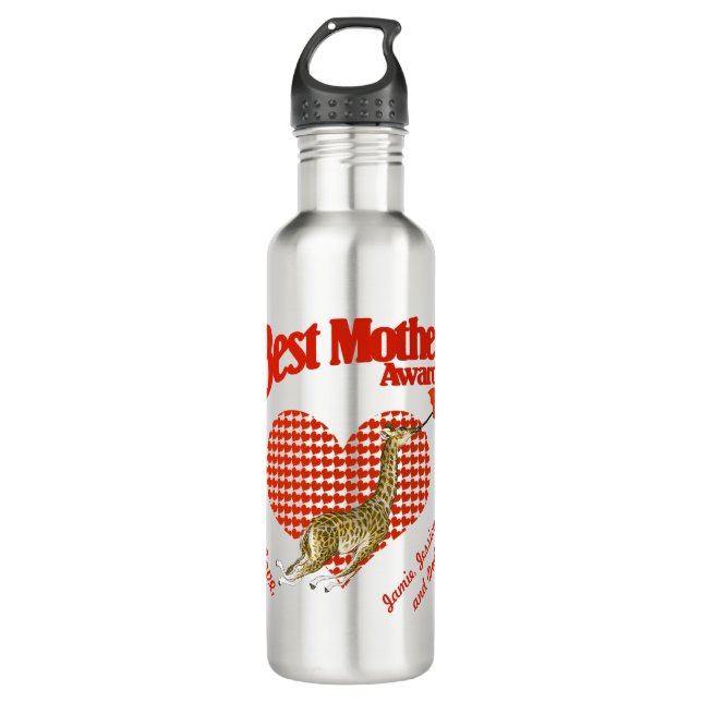 Best Mother Award Keepsake Water Bottle (Front)