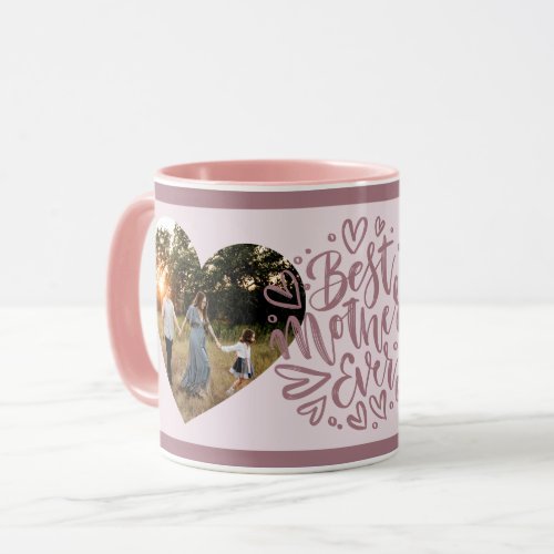 Best Mother Eva Happy Mothers Day Two Heart Photo Mug