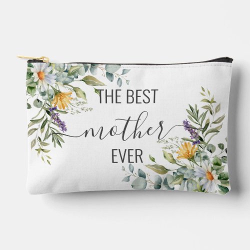 Best mother ever floral toiletry bag pastel colors