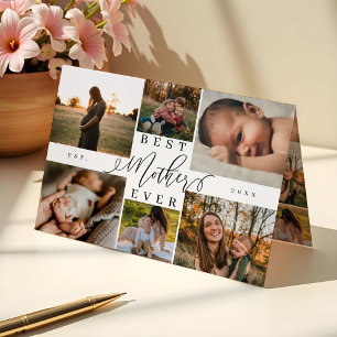 Best Mother Ever Mother's Day 6 Photo Collage Card