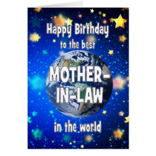 Best Mother in Law In The World Birthday Cards
