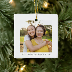 Best Mother-in-law Photo Personalized Ceramic Ornament