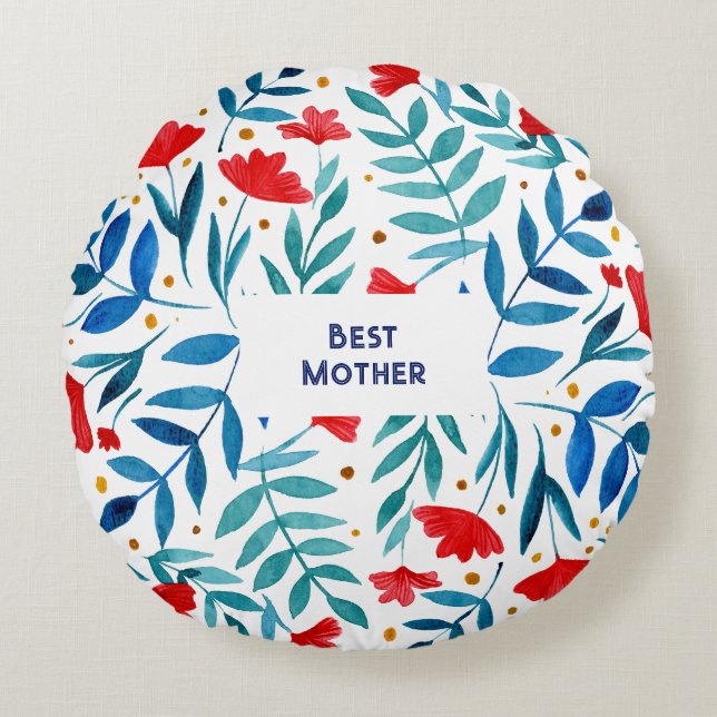 Best mother Magical Garden Mother's Day Round Pillow (Front)