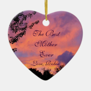 BEST MOTHER -Personalized Heart Ornaments