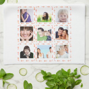 Best Mother Photo Family Collage Keepsake Kitchen Towel