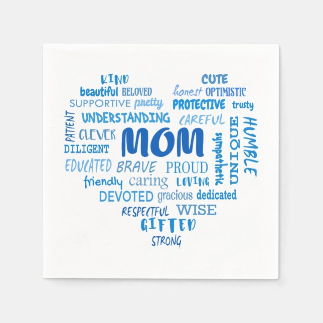 Best Mother qualities and mom characteristics Invi Napkins (Front)