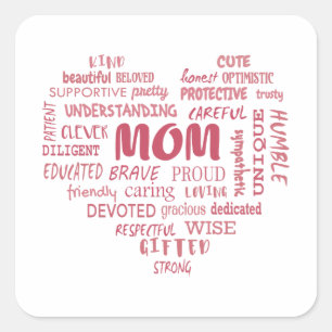 Best Mother qualities and mom characteristics Invi Square Sticker