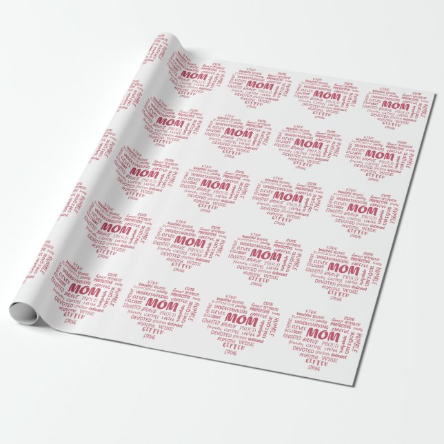 Best Mother qualities and mom characteristics Invi Wrapping Paper (Unrolled)