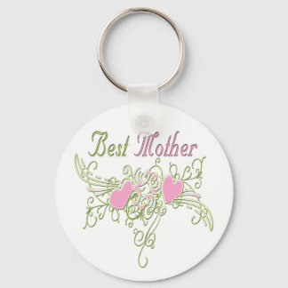 Best Mother Swirling Hearts Keychain
