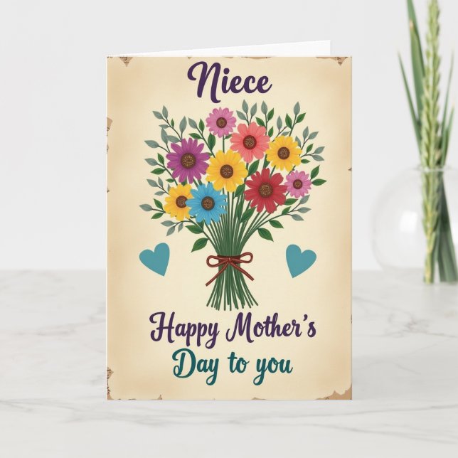 Best Mothers Day Floral Card (Front)