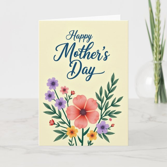 Best Mothers Day Flower Card (Front)