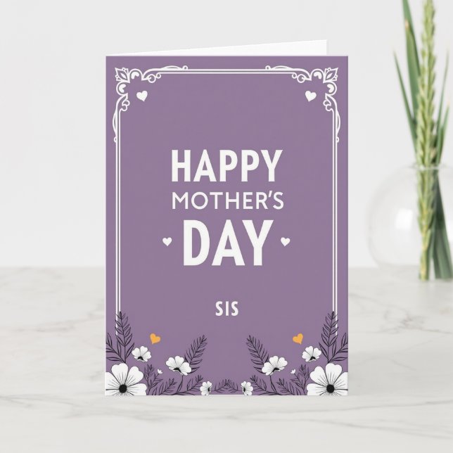 Best Mothers Day Hearts Card (Front)