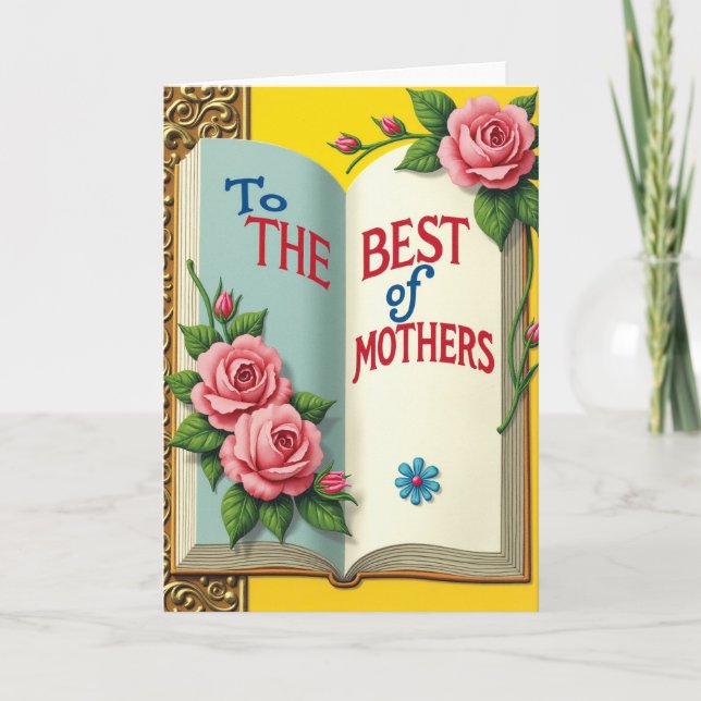 Best Mothers Open Book Card (Front)