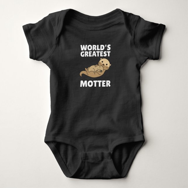 Best Motter Otter Game For Mama Sweet Animals Baby Bodysuit (Front)