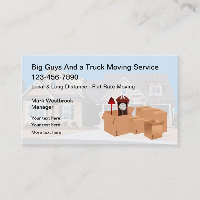 Best Moving Service Business Cards (Front)