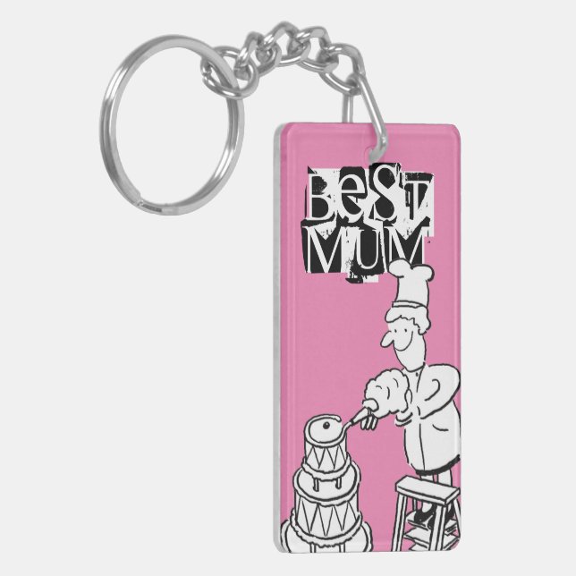 Best Mum Cake Maker Decorating Giant Cake Keychain (Front Left)