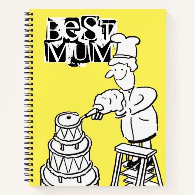 Best Mum Cake Maker Decorating Giant Cake Notebook (Front)