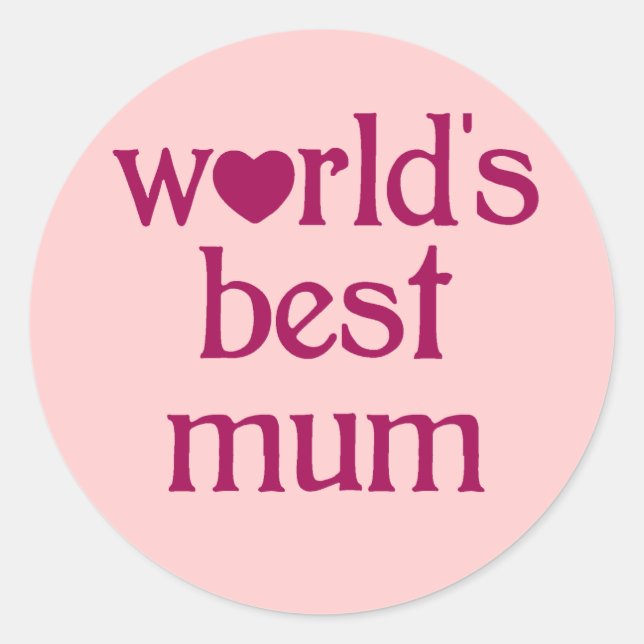 Best Mum Classic Round Sticker (Front)