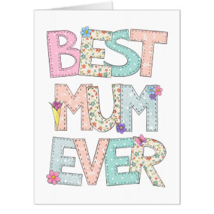 Best Mum Ever Big Mothers Day Card