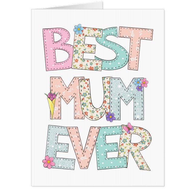 Best Mum Ever Big Mothers Day Card (Front)