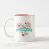 Best Mum Ever | Blooming Wildflowers Heart Photo Two-Tone Coffee Mug (Left)