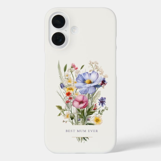 Best Mum Ever English Garden Bouquet Mother's Day Case-Mate iPhone Case (Back)