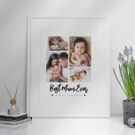 Best Mum Ever | Modern Four Photo Poster<br><div class="desc">Let mum know how much you love her with this modern photo template design.</div>