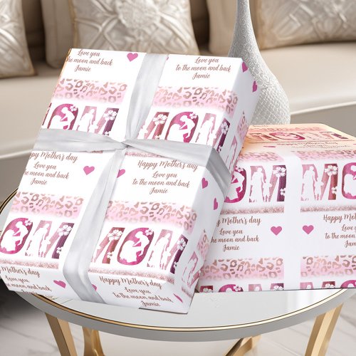 Best Mum Ever Mothers Day Name Text Personalized Wrapping Paper