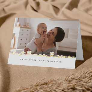 Best Mum Ever Mother's Day Photo  Foil Greeting Card
