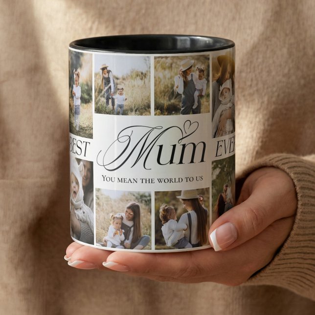 Best Mum Ever Personalized Photo Collage keepsake Mug (Best Mum Ever Personalized Photo Collage keepsake Mug)