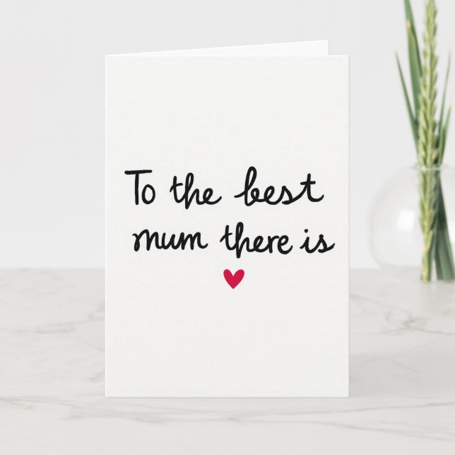 Best Mum Illustration Card (Front)