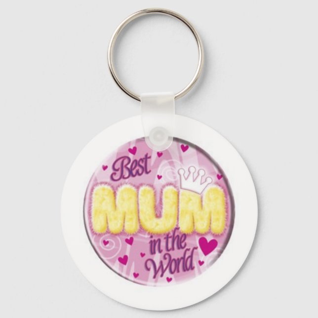 best mum in the world keyring (Front)