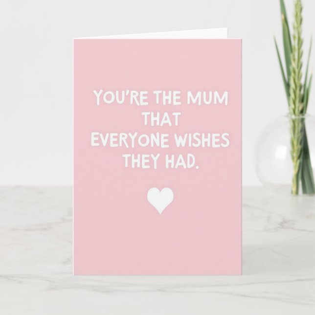 Best Mum Wishes Graphic Card (Front)