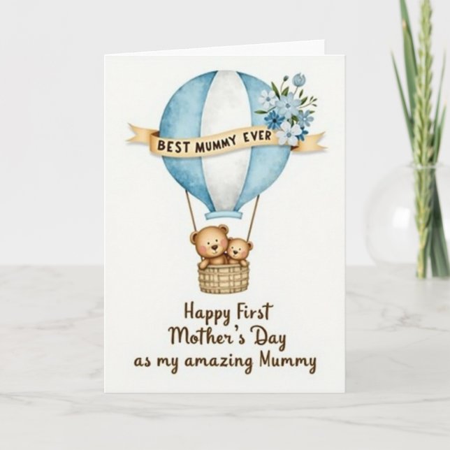 Best Mummy Ever Balloon Card (Front)