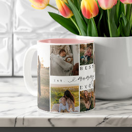 Best Mummy Ever | Mother&#39;s Day 8 Photo Collage Two-Tone Coffee Mug