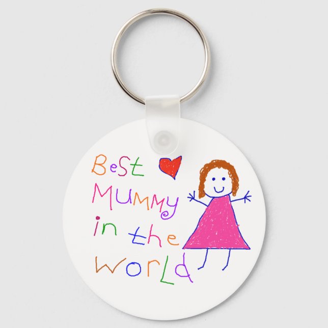Best Mummy in World Keychain (Front)
