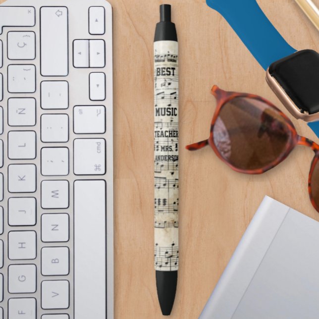 Best Music Teacher Musical Notes Pen (Creator Uploaded)