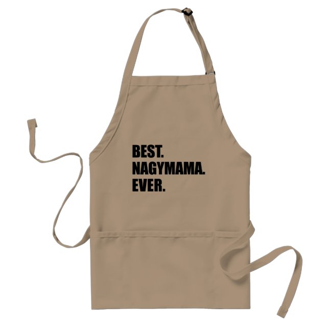 Best Nagymama Ever Hungarian Grandmother Adult Apron (Front)