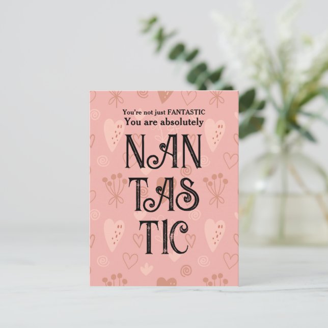 Best Nan Birthday  Postcard (Standing Front)