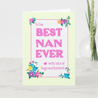  Best Nan Ever Mother's Day Hugs and Kisses Card